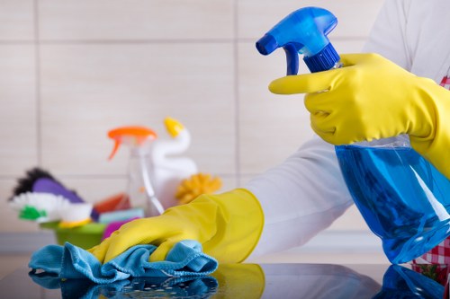 Professional carpets cleaner in Hampstead deep cleaning a living room carpet