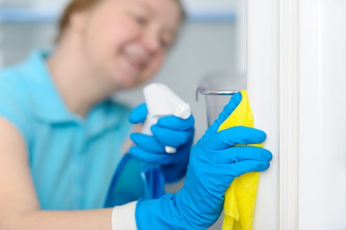 Professional oven cleaning process focused on health and safety