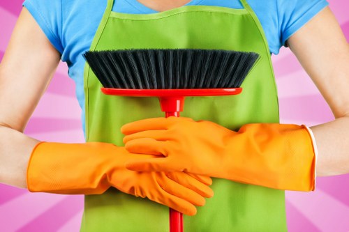 Preparing a kitchen for oven cleaning