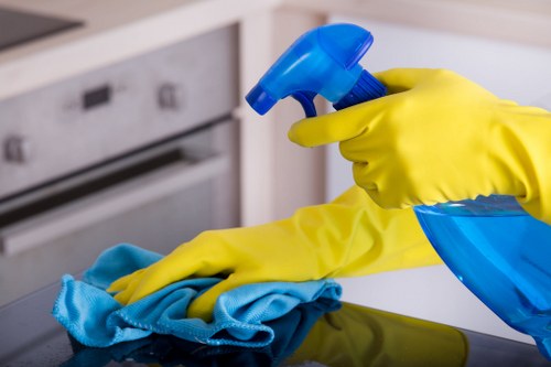Local carpet cleaning service in Hampstead using equipment on a home carpet